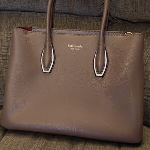 Kate Spade Taupe Leather Tote AMAZING CONDIITION NO STRAP